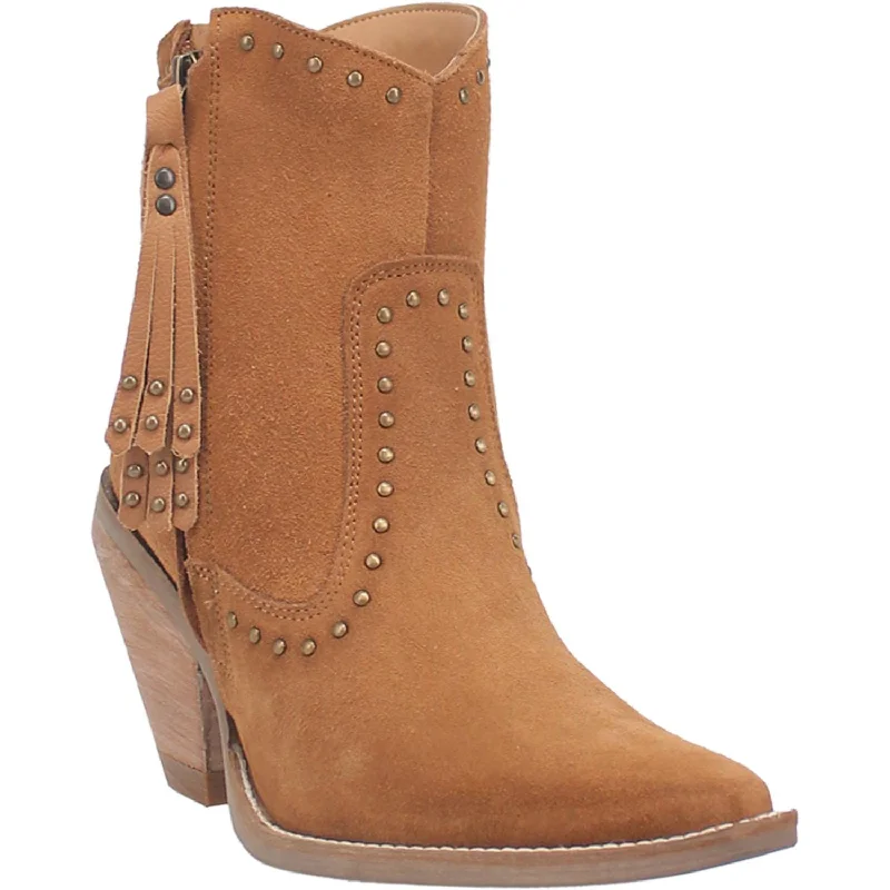 Online Exclusive | Dingo | Classy N Sassy Leather Bootie in Camel Brown Suede  **PREORDER