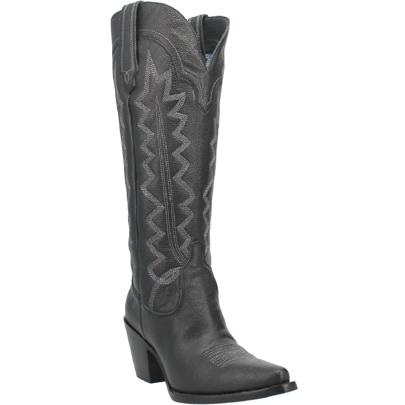 Online Exclusive | Dingo | High Cotton Tall Leather Cowboy Boots in Black  **PREORDER