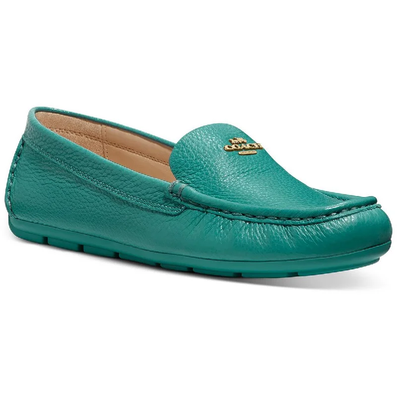 Marley Womens Pebbled Leather Driving Moccasins