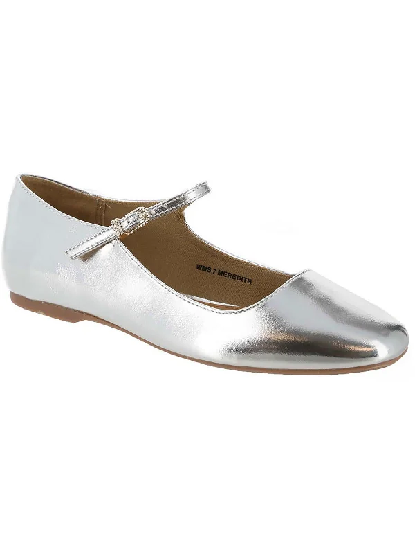 Meredith Womens Faux Leather Dressy Mary Janes