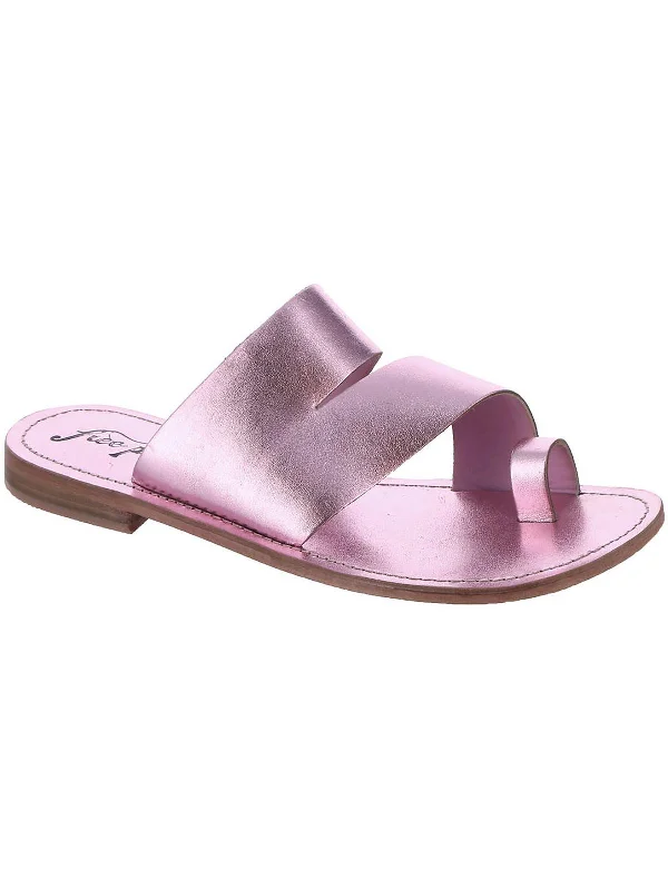 Abilene Womens Leather Slide Sandals