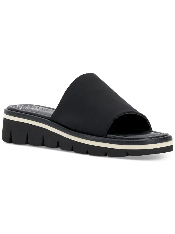 Abrelyn Womens Slip-On Wedge Slide Sandals