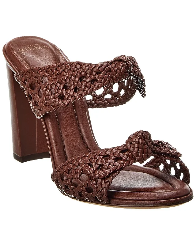 Alexandre Birman Clarita 90 Intrecciato Leather Sandal