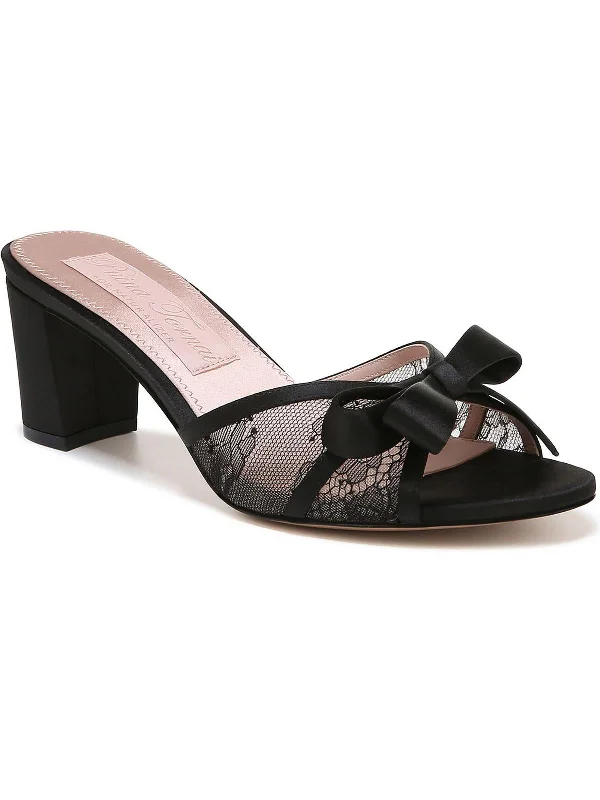 Alhubu Womens Lace Slip On Heels