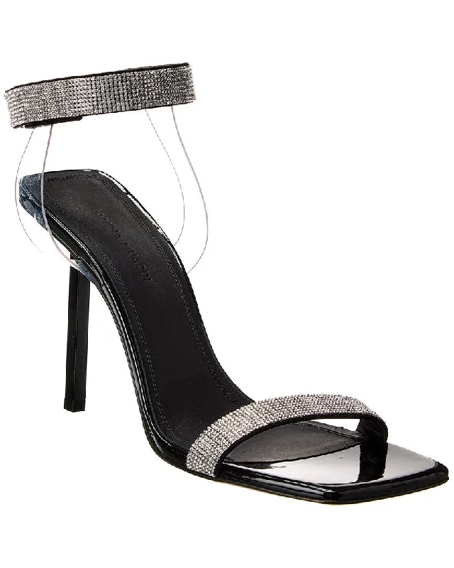 AMINA MUADDI Rih Vinyl & Patent Sandal