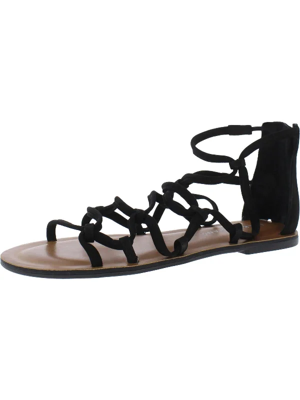 Anisha Womens Leather Strappy Gladiator Sandals