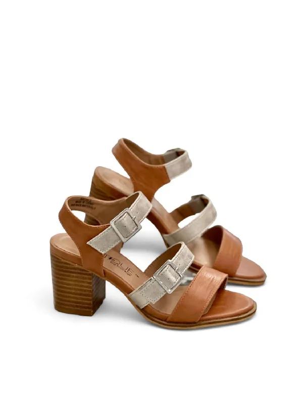 Banter Block Heel Sandal In Cognac