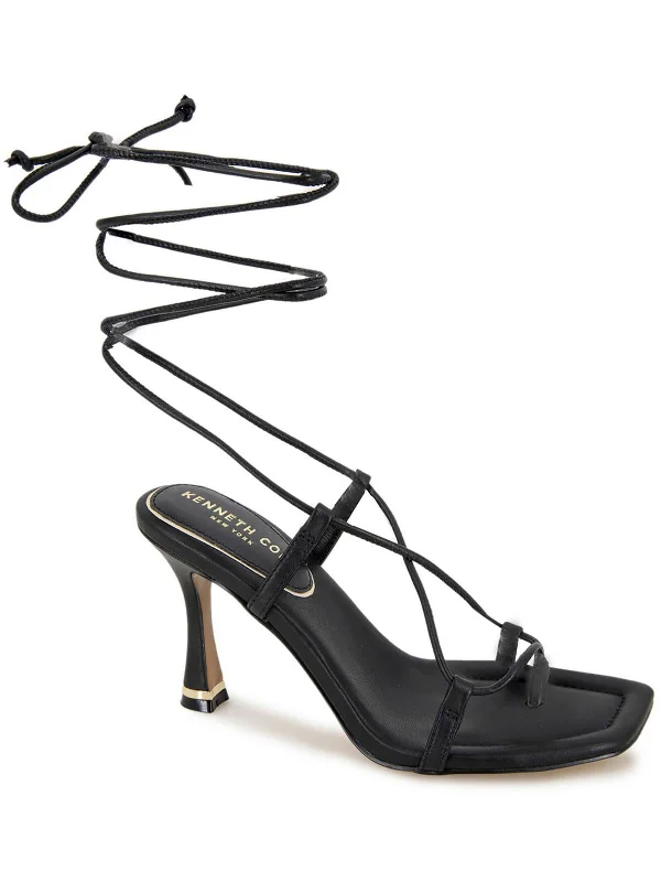 Belinda Womens Leather Tie-Up Strappy Sandals