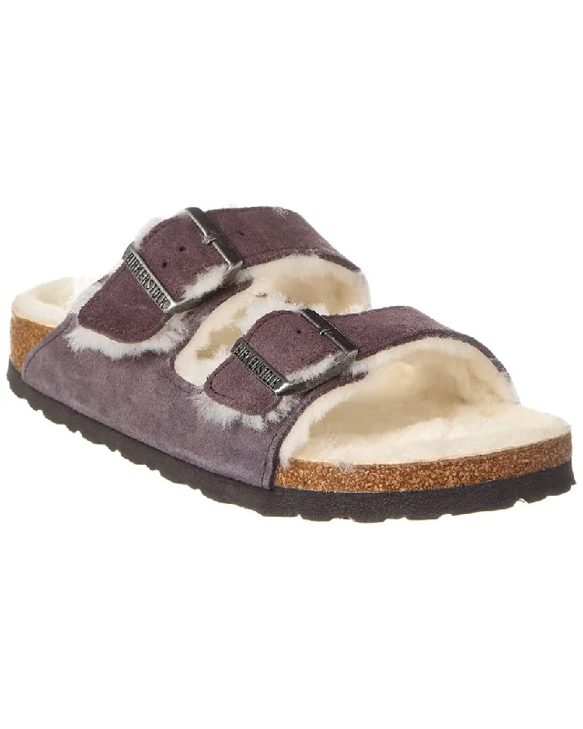 Birkenstock Arizona Narrow Suede & Shearling Sandal