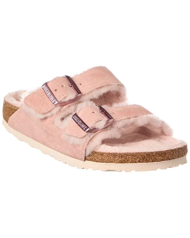 Birkenstock Arizona Narrow Suede & Shearling Sandal