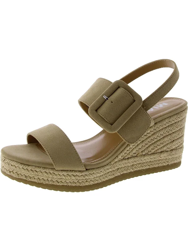 BROOKE WEDGE Womens Leather Wedge Espadrilles