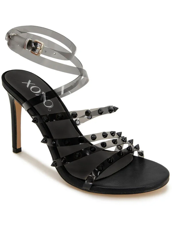 Bunni Womens Studded Stiletto Strappy Sandals