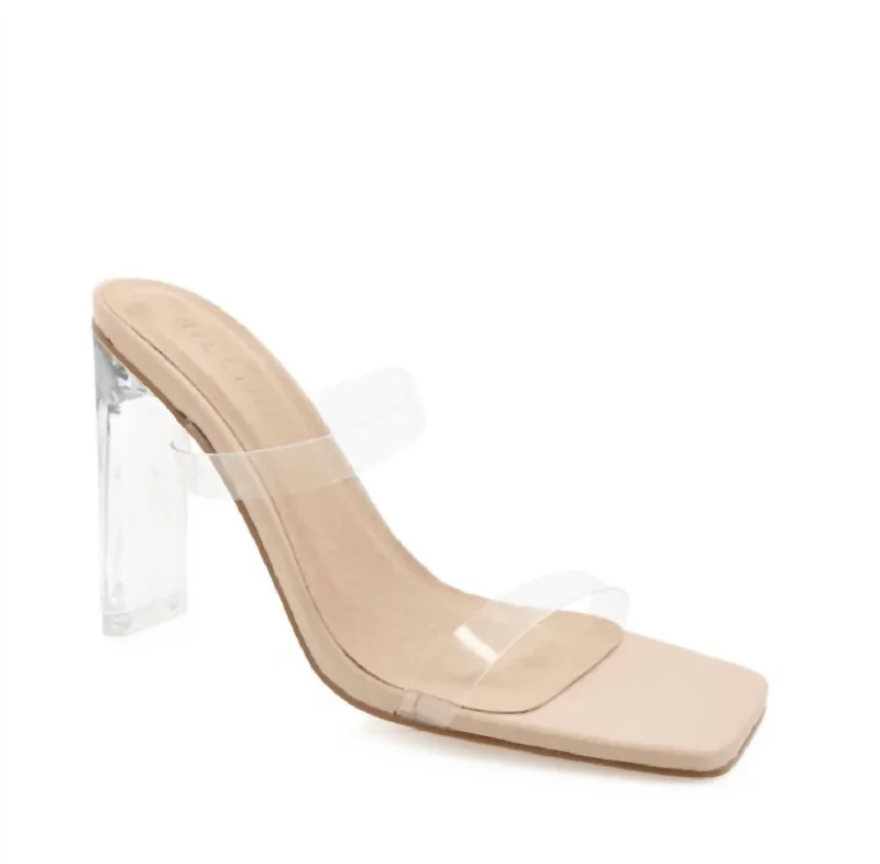 Caelan Clear Heel In Nude