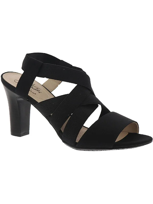 Charlotte Womens Slip on Ankle Strap Heels