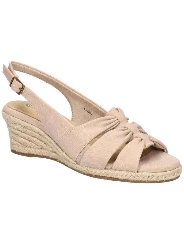 Cheerful Womens Faux Suede Textured Espadrilles