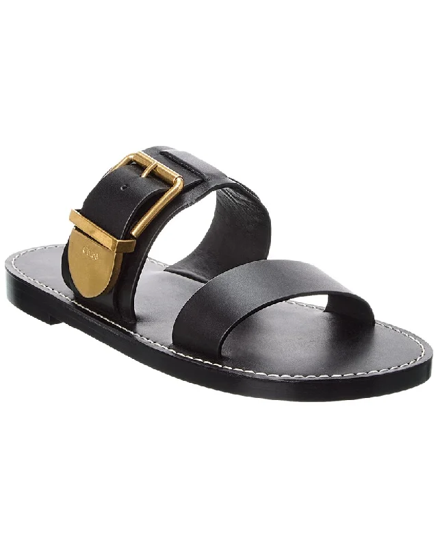 Chloé Rebecca Double Strap Leather Sandal