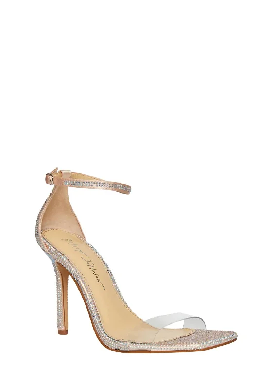 Cole Heel Sandals In Champagne