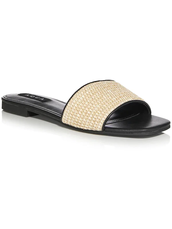 Deker Womens Slip On Slide Pool Slides