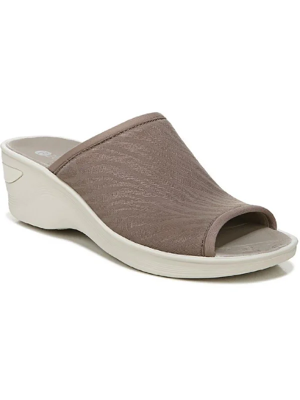 Deluxe Womens Padded Insole Slip On Wedge Sandals