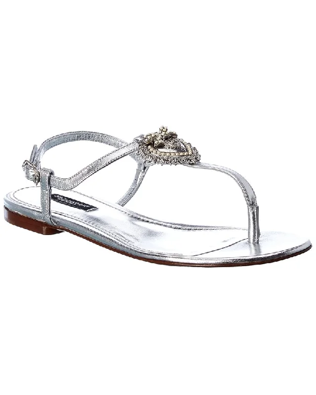 Dolce & Gabbana Devotion Leather Sandal