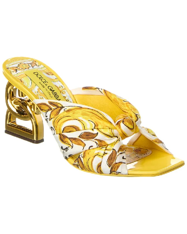 Dolce & Gabbana DG Pop Printed Silk Twill Sandal