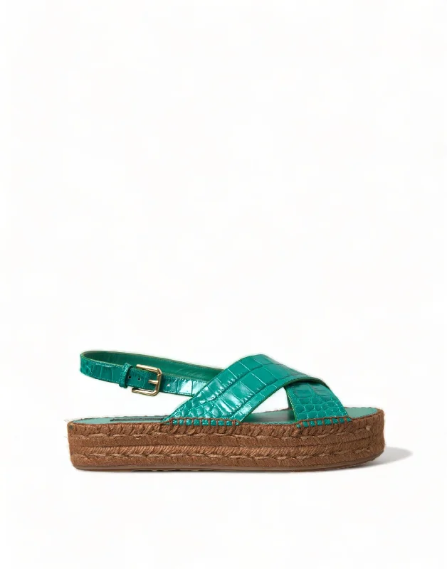 Dolce & Gabbana Elegant  Espadrille Platform Women's Sandals