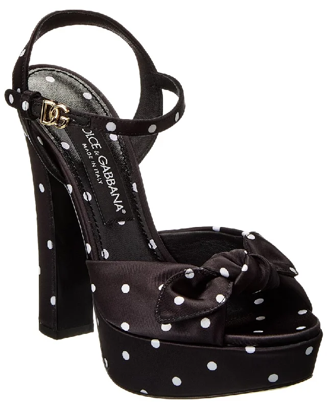 Dolce & Gabbana Satin Platform Sandal