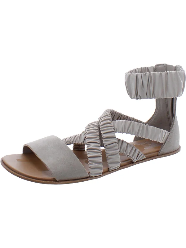 Ella II Womens Suede Ankle Strap Gladiator Sandals