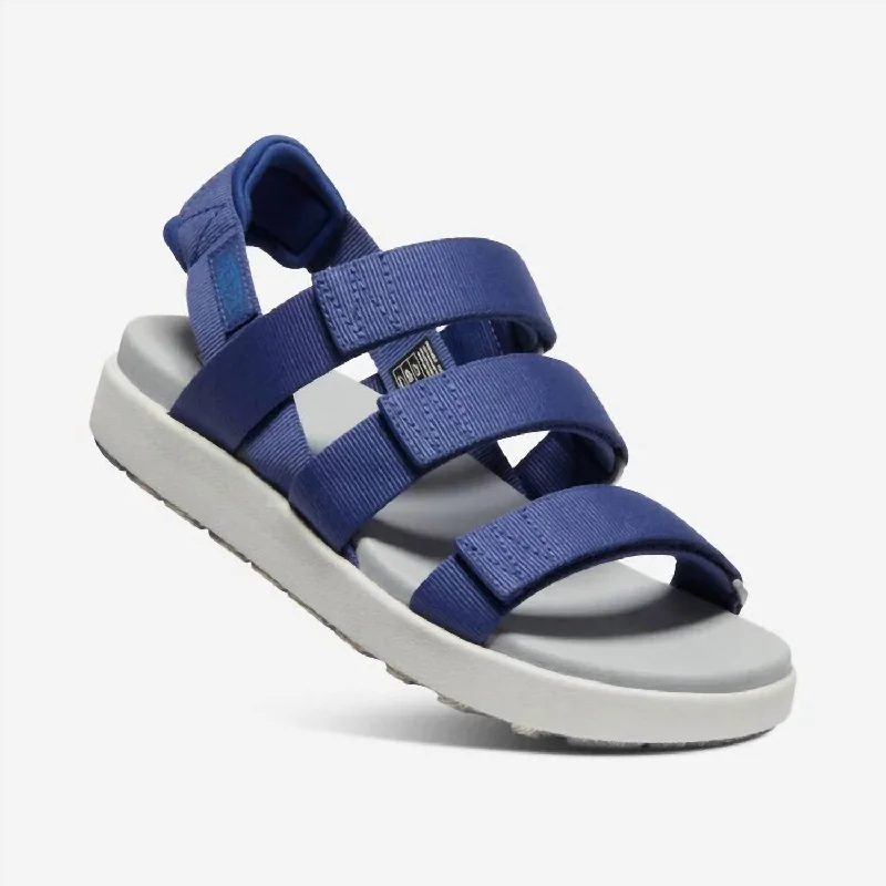 Elle Strappy Sandal In Blue Depths And Bright Cobalt