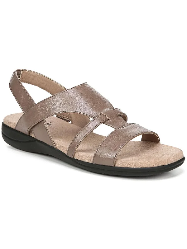 Ezriel Womens Slingback Comfy T-Strap Sandals