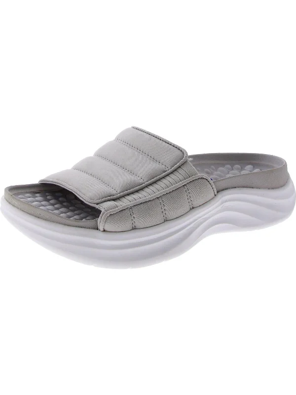 Feel Free Womens Open Toe Slip On Slide Sandals