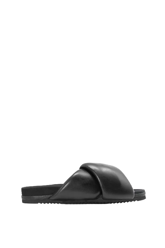 Foldy Puffy Sandals In Black