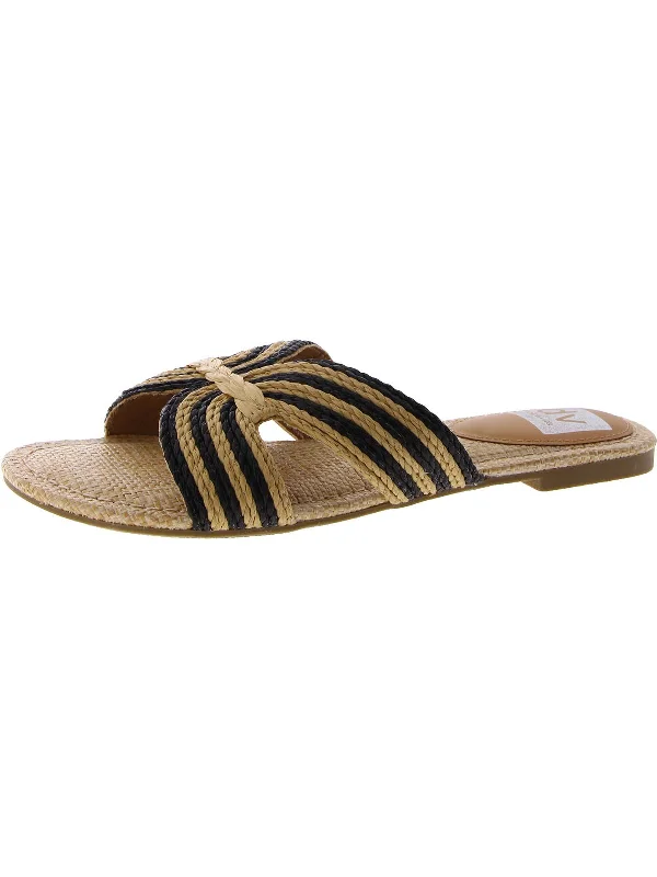 Geeya Womens Textured Slip-On Slide Sandals