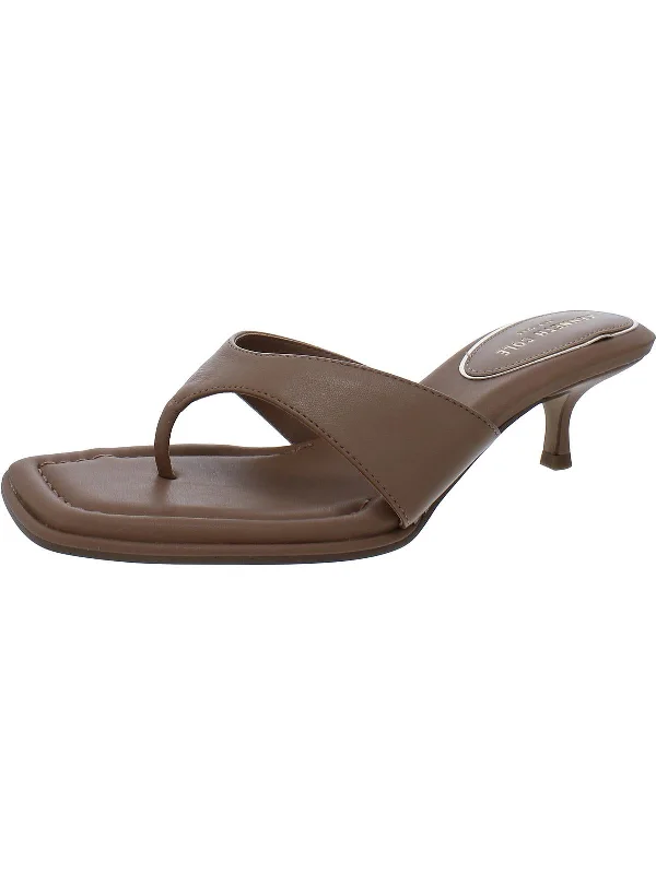 Geneva Womens Leather Dressy Slide Sandals