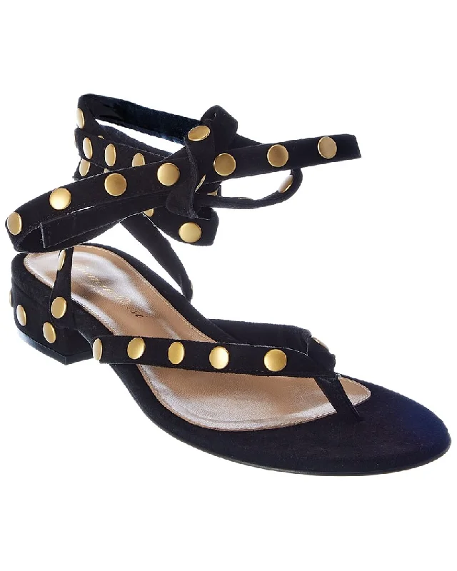 Gianvito Rossi Studded 20 Suede Sandal