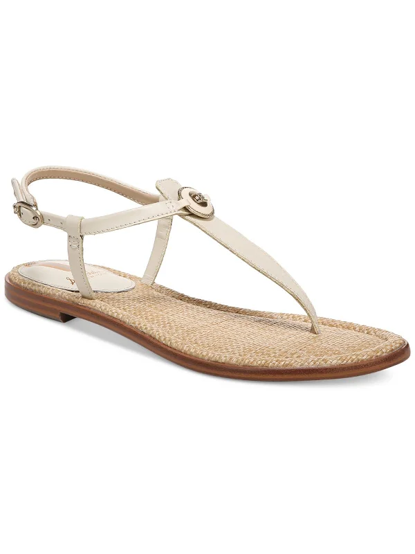 GIGI SIGNET Womens Faux Leather Casual Thong Sandals