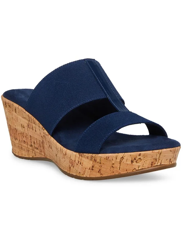 HARDY Womens T-Strap Open Toe Wedge Sandals