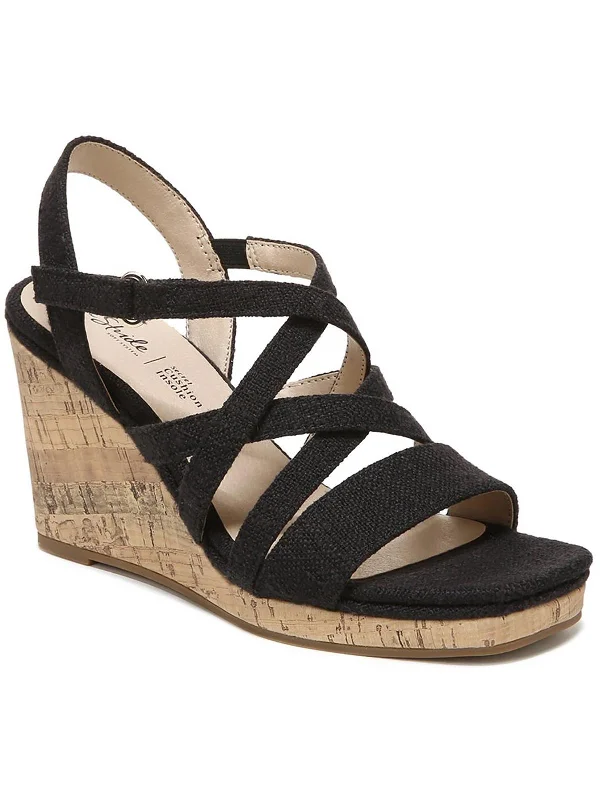 Indigo Womens Cork Adjustable Wedge Sandals