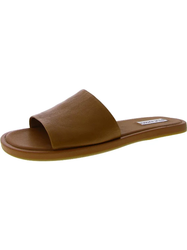 Kaya Womens Leather Slide Sandals