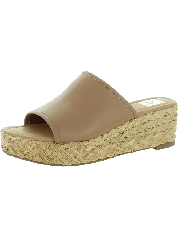 KENLY Womens Comfort Insole Manmade Wedge Sandals