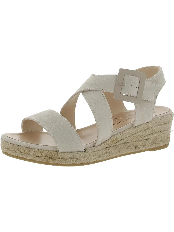 Lago Womens Suede Espadrille Wedge Sandals