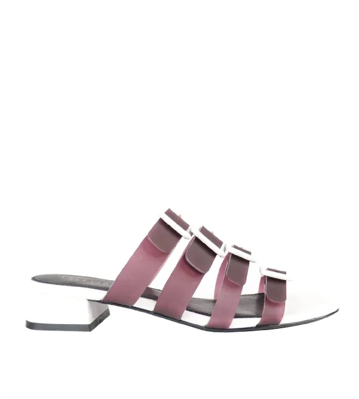 Lexington Slide Sandal In Black And White