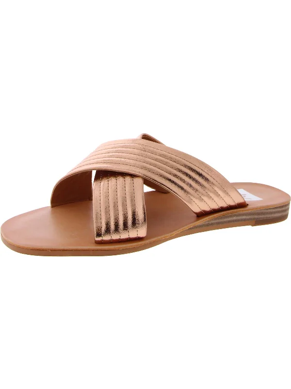 Lyra Womens Supercomff Faux Leather Slide Sandals