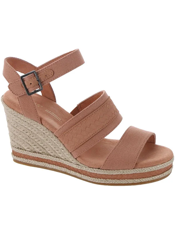 Madelyn Womens Suede Slingback Wedge Sandals