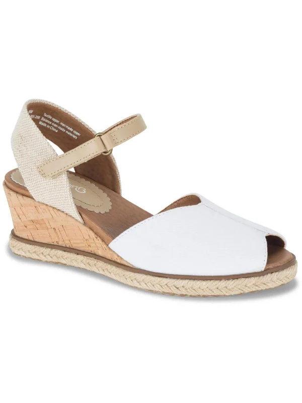 Odetta Womens Textured Slingack Wedge Sandals