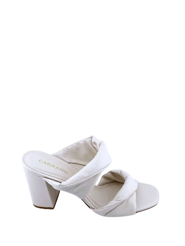 Puffy Sandals In Ivory