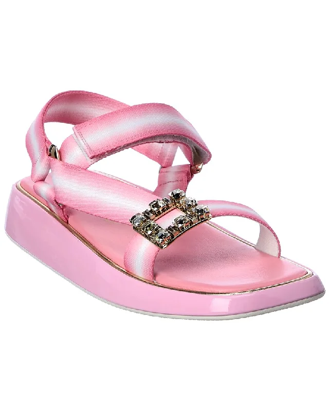 Roger Vivier Trekky Strass Buckle Sandal