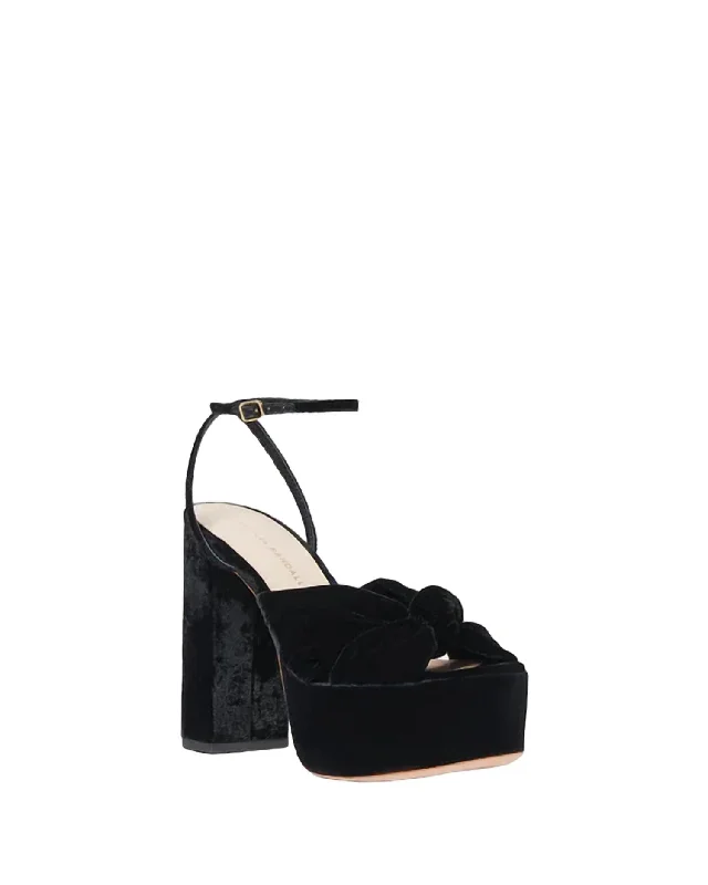 Roz Knot Platform Sandal In Black