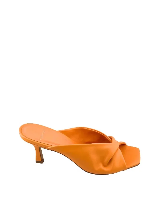 Sage Slide Sandals In Tangerine