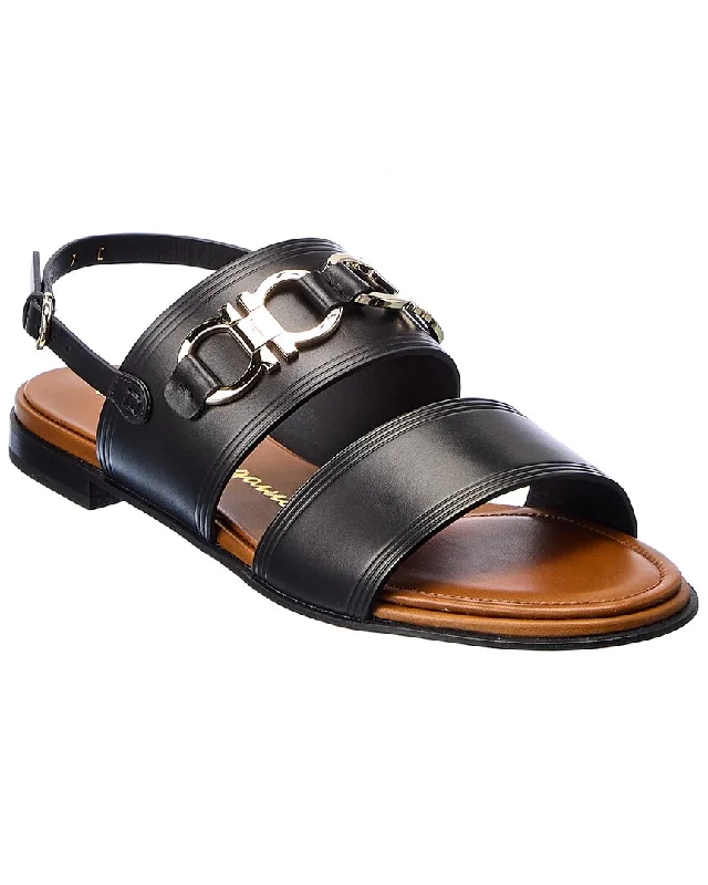 Salvatore Ferragamo Chaim 10 Leather Sandal